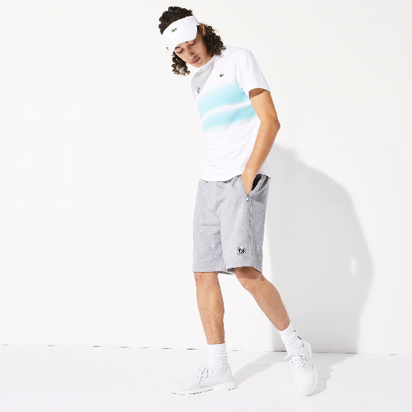 lacoste men's fleece shorts