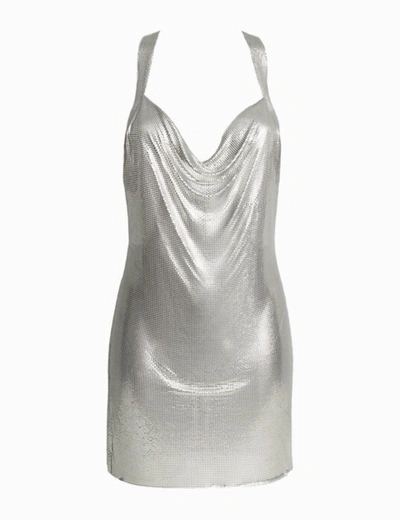 Dan More Silver Metal Mini Dress