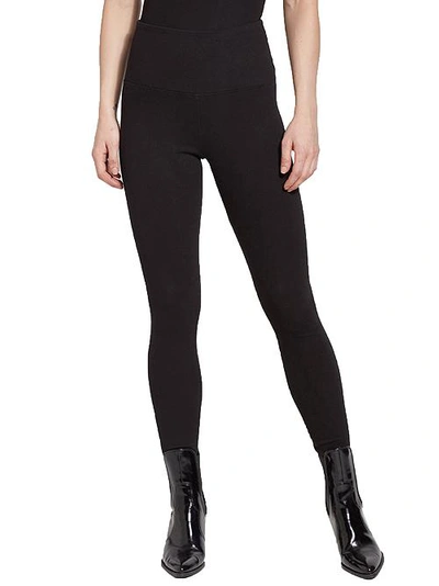 Lyssé Plus Size Toothpick Stretch Denim Leggings In Black