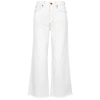 Slvrlake Grace Frayed High-rise Flared Jeans In White
