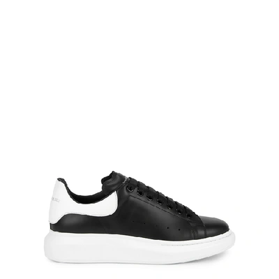 Alexander Mcqueen Black Low Top Sneakers With Chunky Sole And Contrasting Heel In Leather  Man