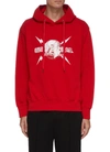 NEIL BARRETT UNIVERSAL LOGO PRINT COTTON BLEND HOODIE