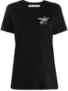 OFF-WHITE EMBROIDERED BIRD T-SHIRT