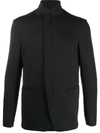 EMPORIO ARMANI TEXTURED ZIP-UP BLAZER