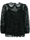 RED VALENTINO SHEER LEOPARD-PRINT BLOUSE
