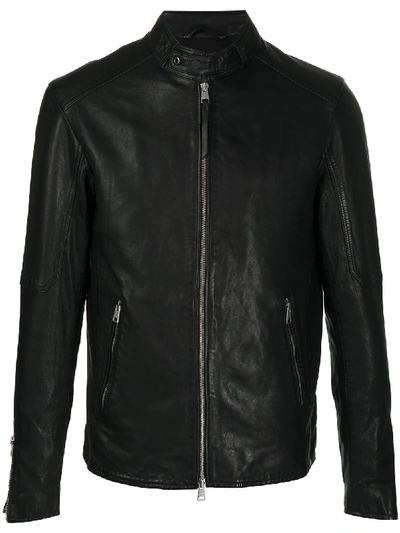 Allsaints Coram Biker Jacket In Black