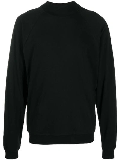 Lemaire Mock-neck Sweatshirt In Black