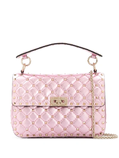 Valentino Garavani Medium Spike Crossbody Bag In Pink