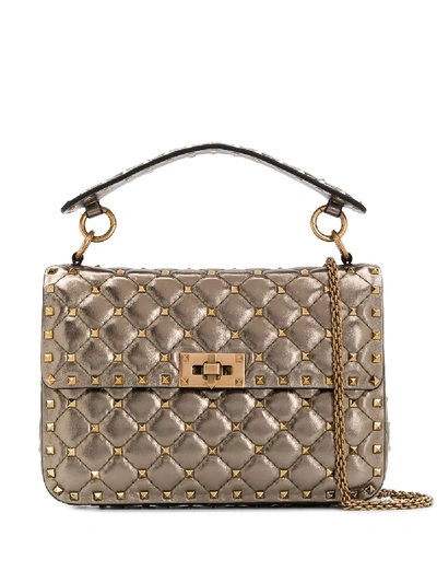 Valentino Garavani Medium Spike Crossbody Bag In Gold