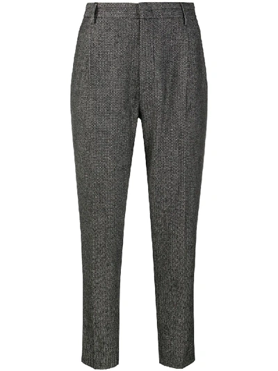 Dondup Cropped Tailored Trousers In Black