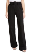 VICTORIA VICTORIA BECKHAM BELTED JERSEY TROUSERS