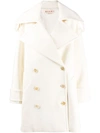Marni Oversized Wool Double-breasted Coat In White