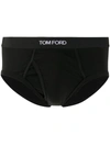 TOM FORD TOM FORD MEN'S BLACK COTTON BRIEF,T4LC1104002 L