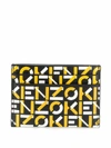 KENZO KENZO MEN'S YELLOW LEATHER CARD HOLDER,FA65PM900L4140 UNI