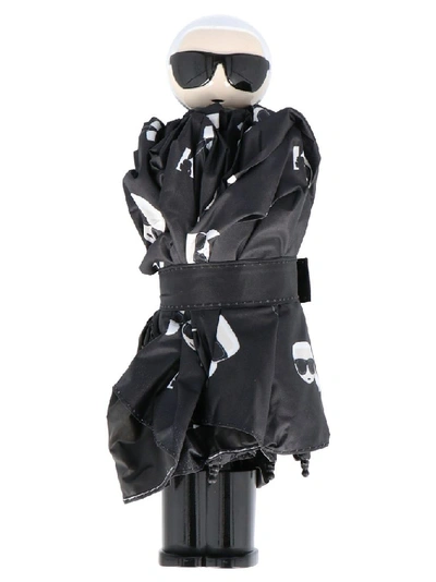 Karl Lagerfeld Ikonik Umbrella In Black