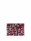 KENZO KENZO MEN'S RED LEATHER CARD HOLDER,FA65PM900L4121 UNI