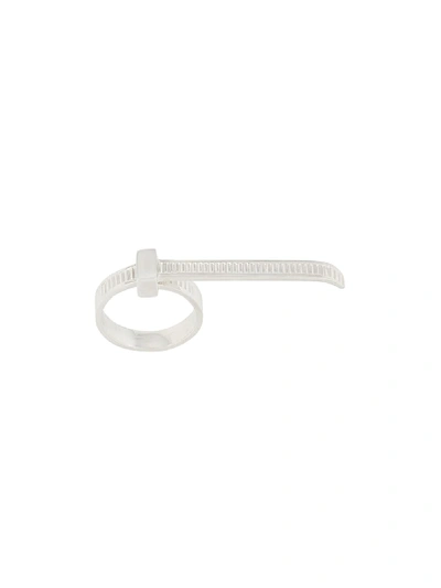 Ambush Kk Zip Tie Ring In Silver