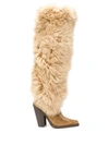 DSQUARED2 FAUX-FUR POINTED BOOTS