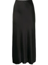Frame Washable Silk Maxi Skirt In Black