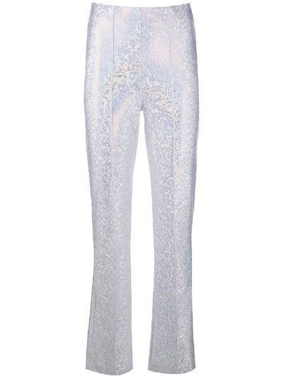 Saks Potts Jacquard Print Trousers In White