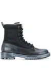 DIESEL LACE-UP LEATHER BOOTS