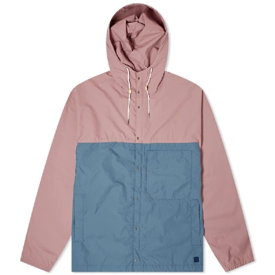 Nanamica Two-tone Shell Hooded Jacket In Pink