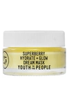 Youth To The People Mini Superberry Hydrate + Glow Dream Night Cream + Mask With Vitamin C 0.5 oz/ 15 ml