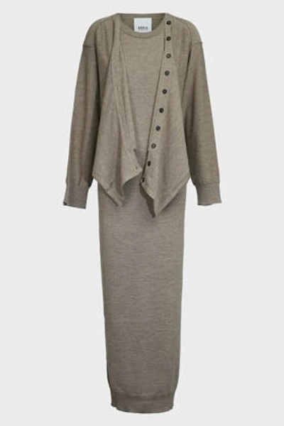 Erika Cavallini Eliana Wool Maxi Dress In Grey