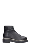 GREYMER COMBAT BOOTS IN BLACK LEATHER,11489594