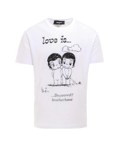 Dsquared2 T-shirt In White,black