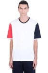 THOM BROWNE T-SHIRT IN WHITE COTTON,11489496