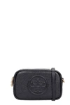 Tory Burch Perry Bombe Mini Leather Crossbody In Black