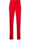 PATRIZIA PEPE HIGH-WAISTED SLIM FIT TROUSERS