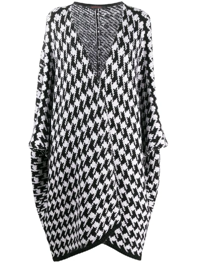 Incentive! Cashmere Houndstooth Cashmere Cardigan In Black