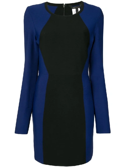 Bcbg Max Azria Colour-block Mini Dress In Blue