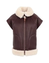 SEE BY CHLOÉ SEE BY CHLOÉ WOMAN JACKET DEEP PURPLE SIZE 4 LAMBSKIN, LAMBSWOOL,41985421VO 5