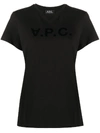 Apc Logo-print Short Sleeve T-shirt In Black