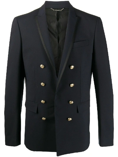 Les Hommes Double-breasted Blazer In Blue