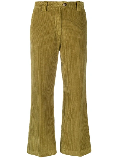 Baum Und Pferdgarten Corduroy Cropped Trousers In Green