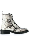 ALLSAINTS DONITA SNAKESKIN-EFFECT BOOTS