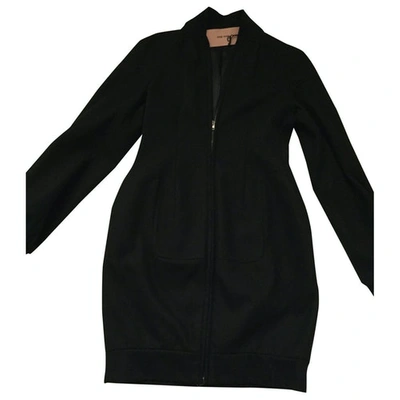 Pre-owned Miu Miu Wool Coat In Black