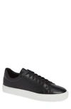 Supply Lab Damian Low Top Sneaker In Black Tumbled Leather