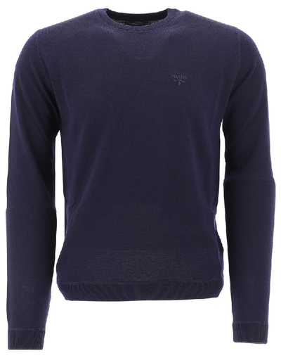 Prada Classic Sweater In Blue