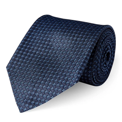Ralph Lauren Patterned Silk Jacquard Tie In Navy