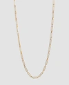 Ann Taylor Paperclip Chain Station Necklace In Gold