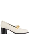 GUCCI CHAIN-DETAIL 55MM BLOCK-HEEL LOAFERS