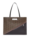 FENDI FF MOTIF DIAGONAL TOTE BAG