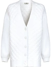 FENDI QUILTED BUTTON-FRONT CARDIGAN