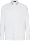 FENDI EMBROIDERED LOGO COLLAR SHIRT