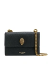 Kurt Geiger Womens Black Leather Shoreditch Mini Leather Cross-body Bag In Black
